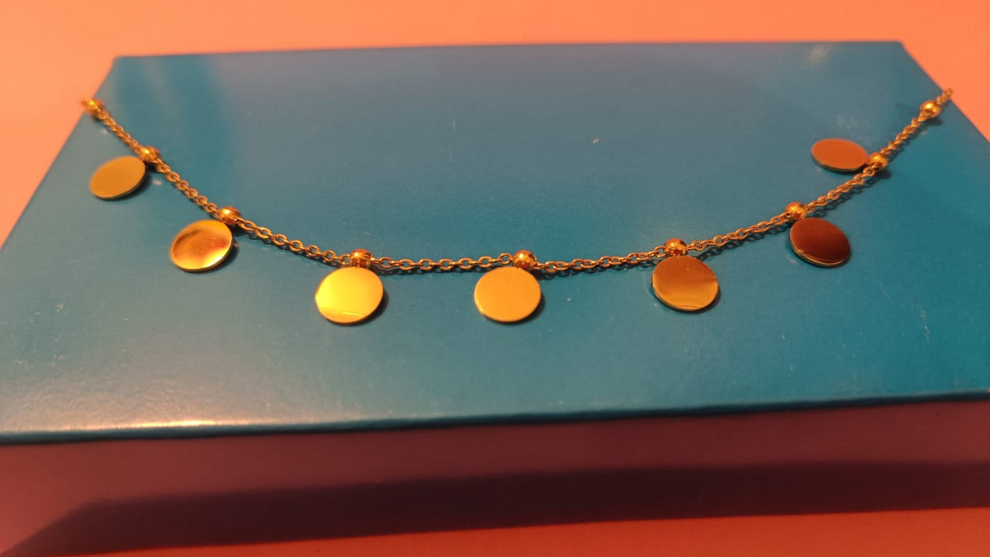 Golden Dots Chain Necklace