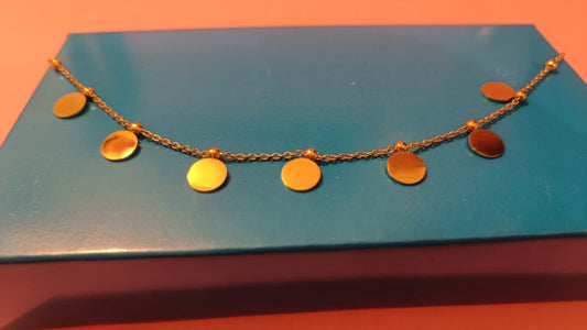 Golden Dots Chain Necklace