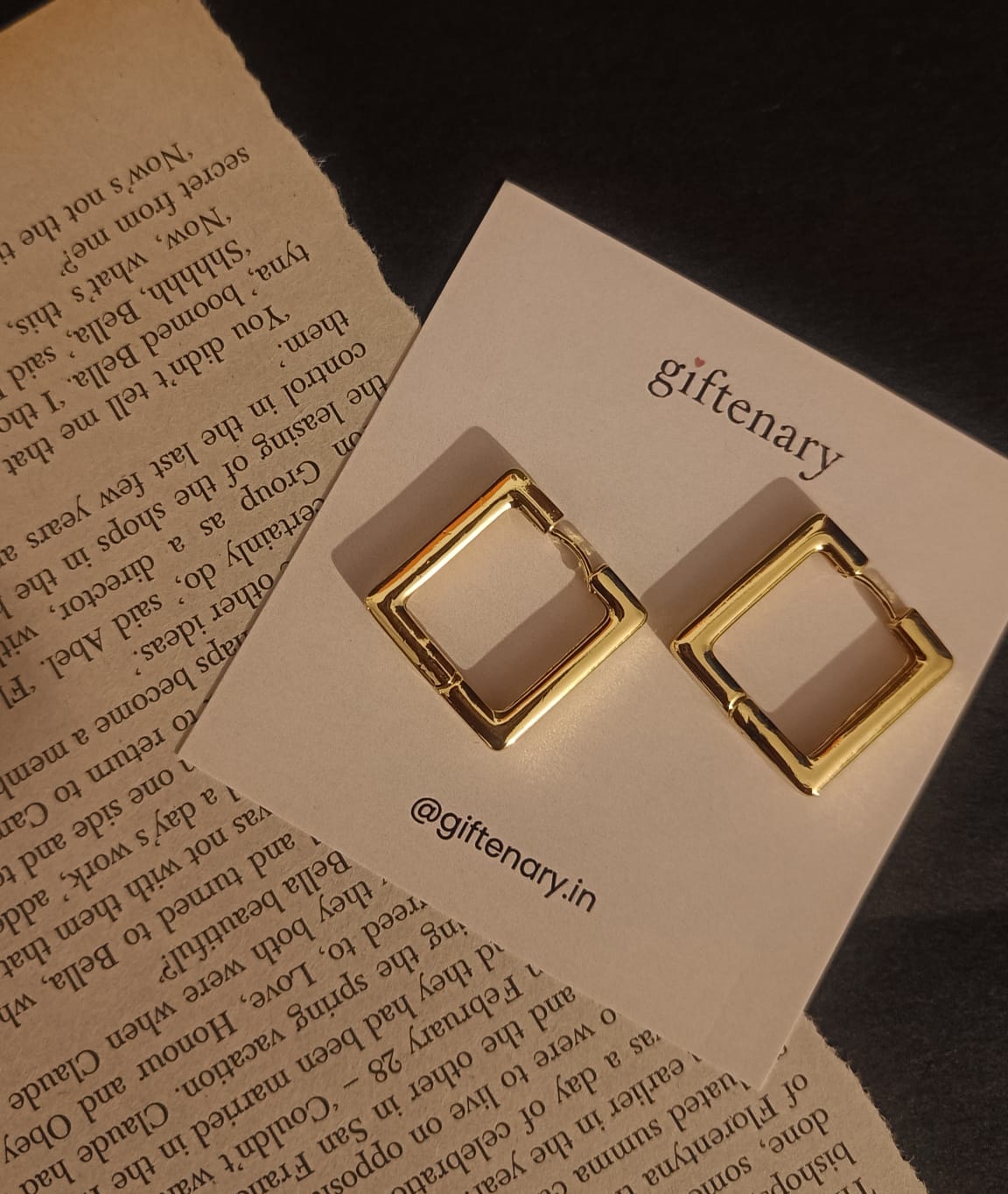 Golden Frame Earrings