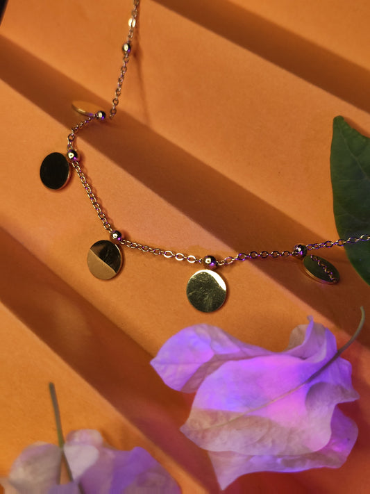 Golden Dots Chain Necklace
