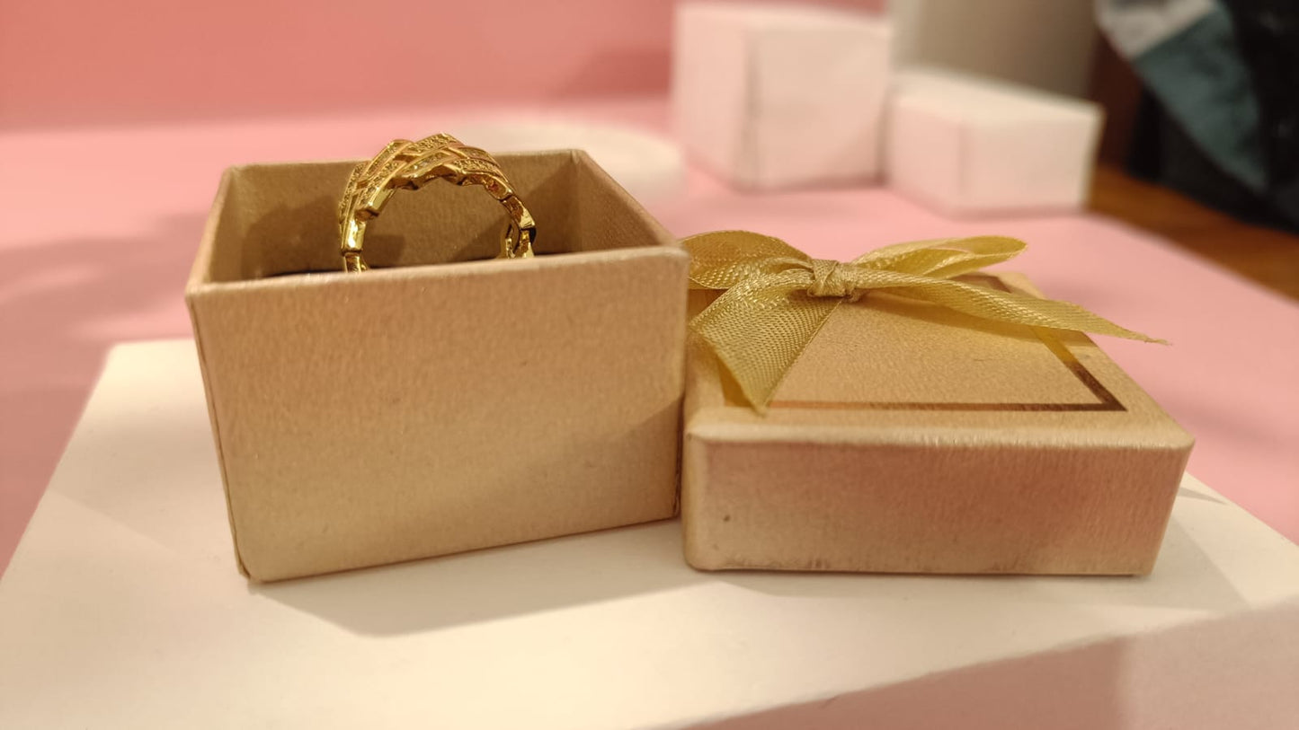 Diagonal Stones Ring - Premium Gift Box Included