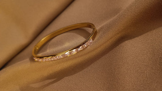 Rosy Glow Bangle Bracelet