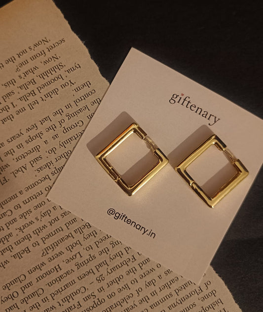 Golden Frame Earrings