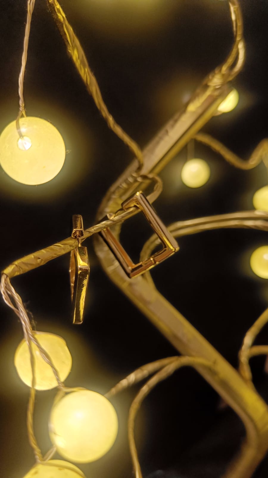 Golden Frame Earrings