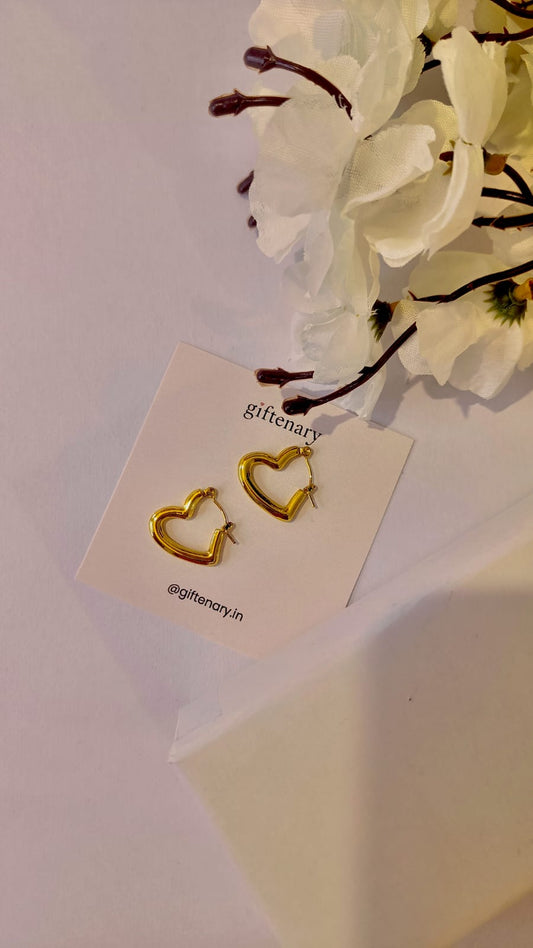 Golden Heart Earrings